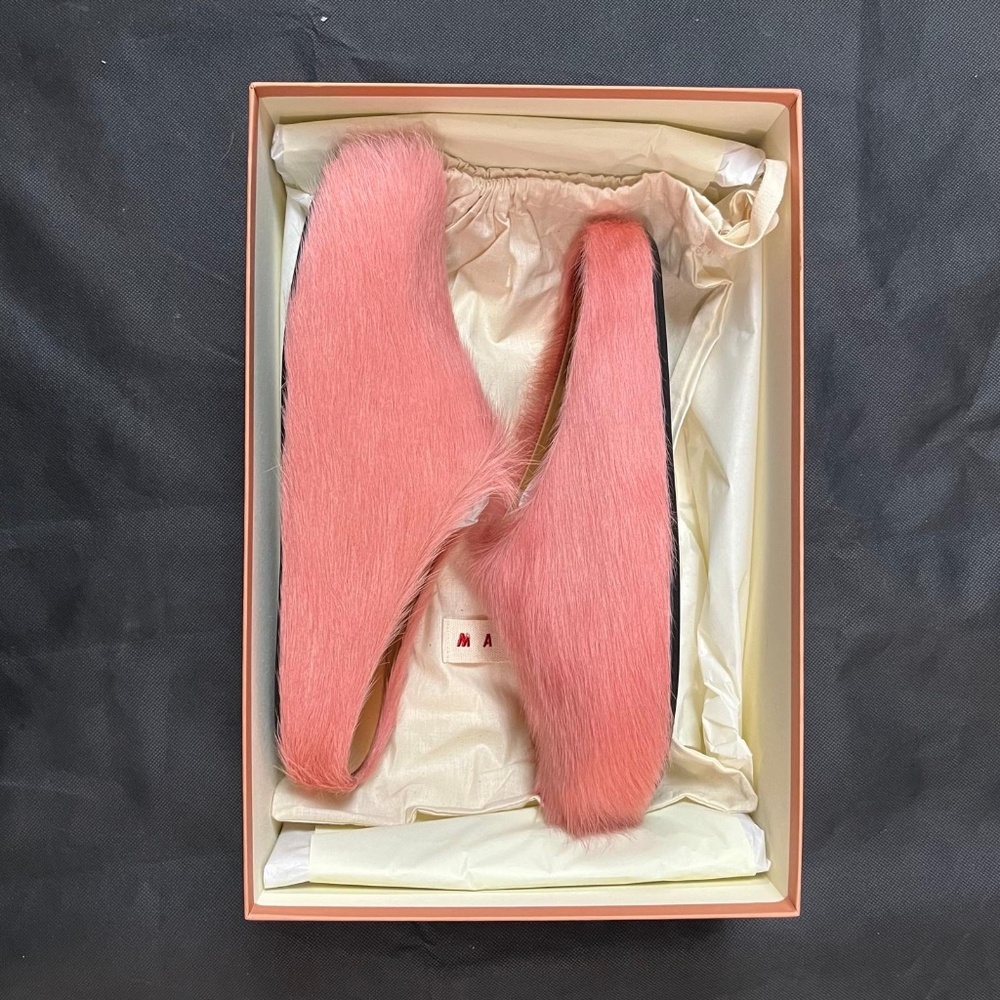 Marni Calf Leather Fussbett Loafers Mules